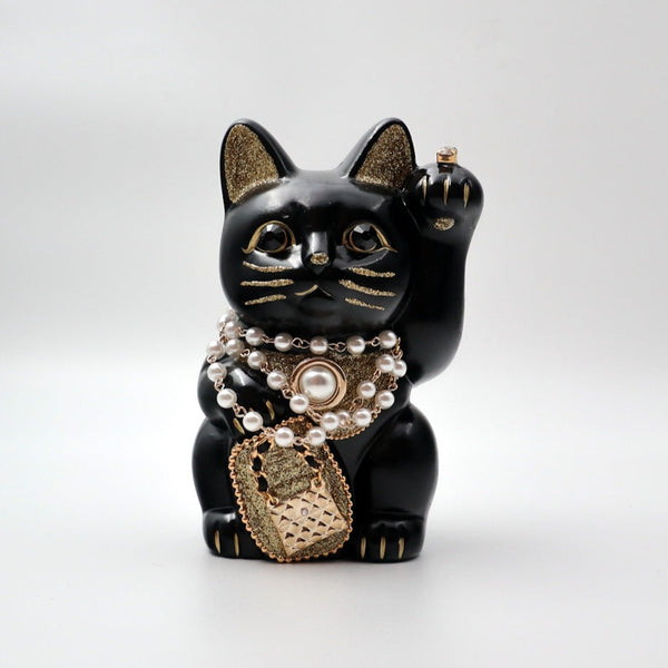 Goenneko Japanese Black Jewelry Lucky Cat