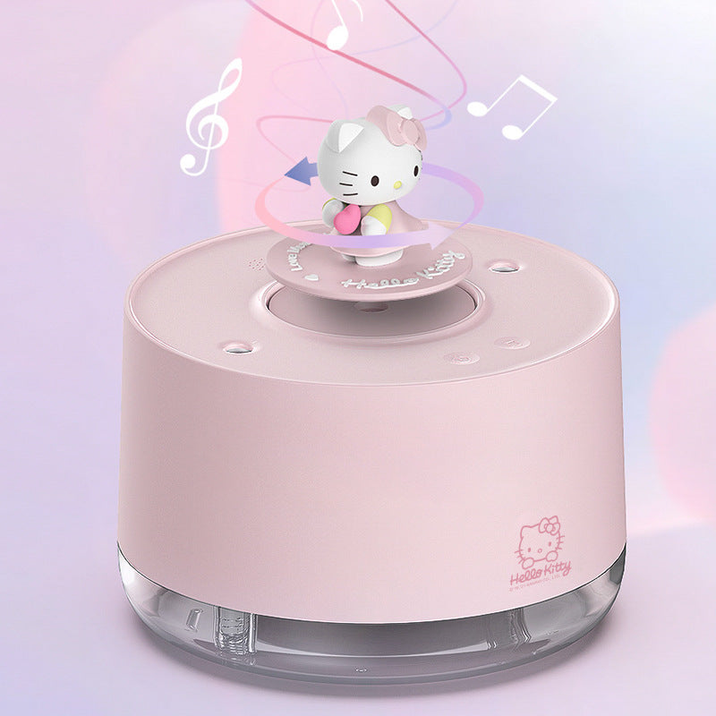 Hello Kitty Music Humidifier with Hello Kitty holding  a heart on the top