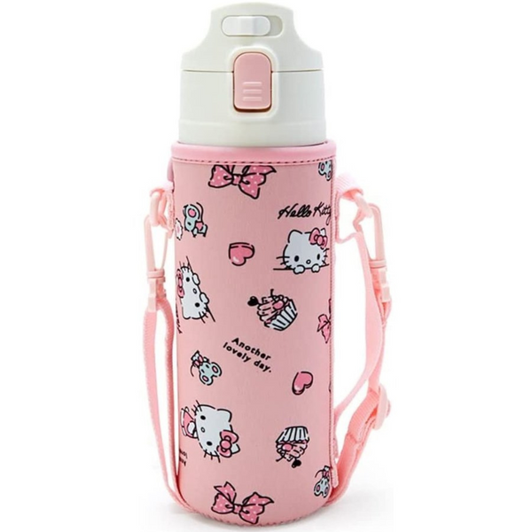 Hello Kitty Stainless Steel Thermos with strap Front View