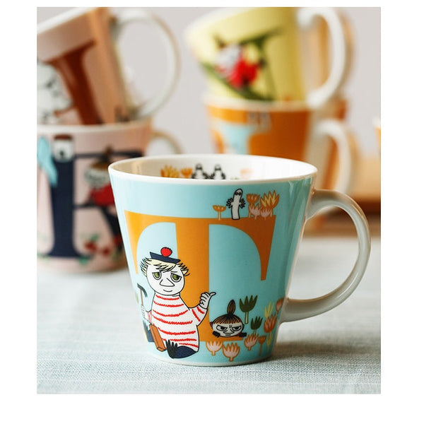 Moomin Mug with English Letter T and Too-Ticky