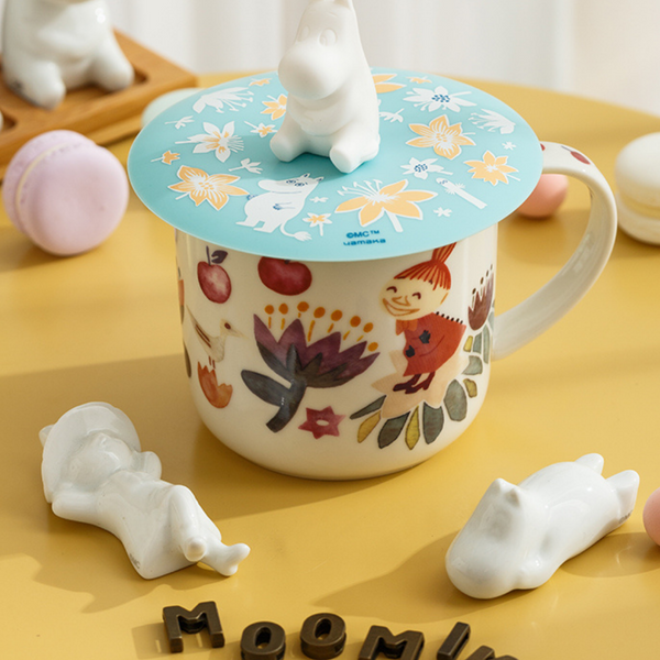Moomin Ceramic Mug With Moomin Character's Shape Lid - Moonmin shape cup lid