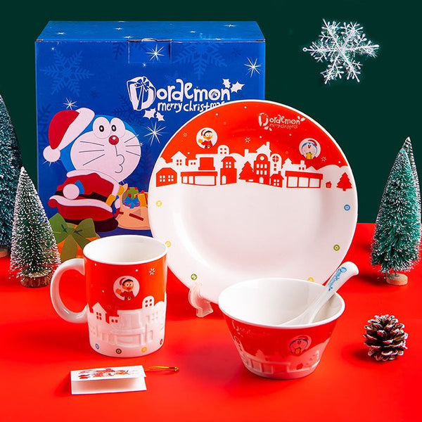 Doraemon Christmas Edition Dining set of 4