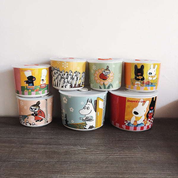 A variety of Moomin Ceramic Food Containers