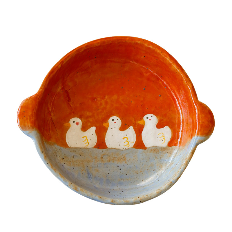 Duck Pattern Ceramic Bowl