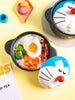 Cooked rice meal inside an open Doraemon Casserole with Lid (1.5L)