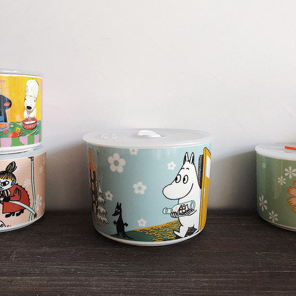 Blue Moomin Ceramic Food Container