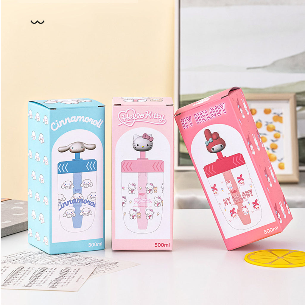Sanrio Characters Water Bottle With Straw