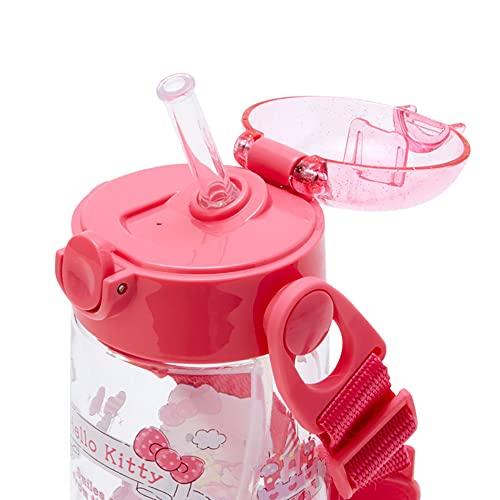 Sanrio Hello Kitty One-Touch Lightweight Bottle With Straw 480ml