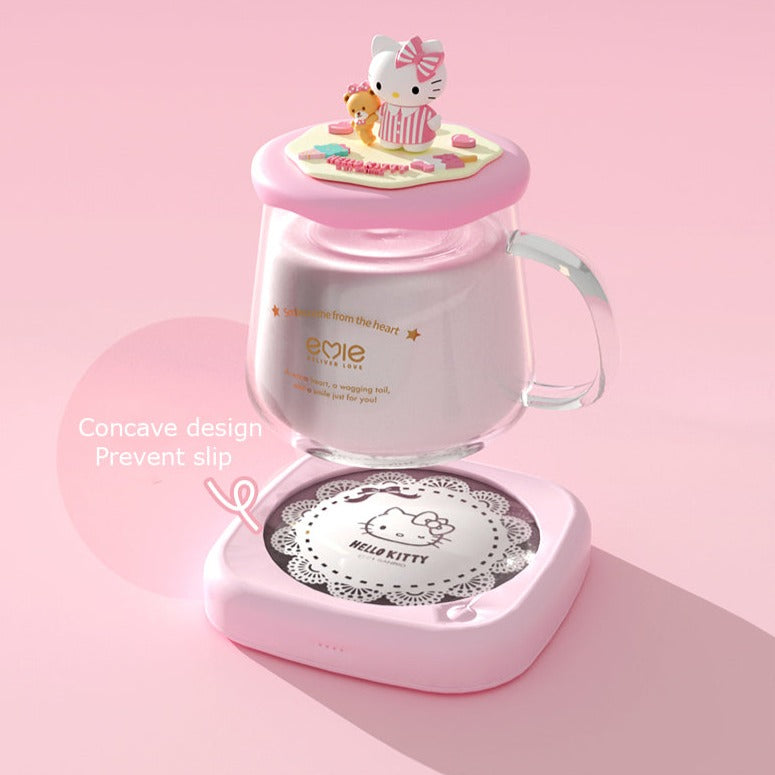 Sanrio Hello Kitty and Cinnamoroll Electronic Heating Coaster