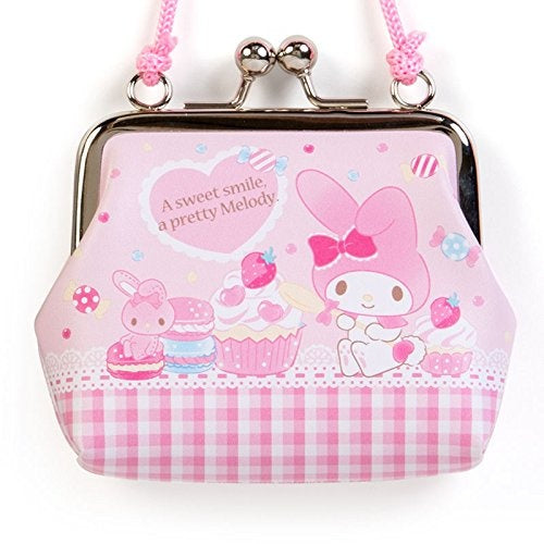 Sanrio My Melody Flat Coin Purse With Rope