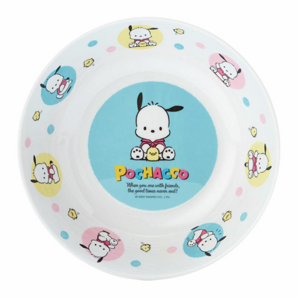 Sanrio Melamine Pochacco Curry and Pasta Plate Top View