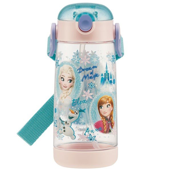 Skater Disney Frozen One Push Straw Bottle 480ml