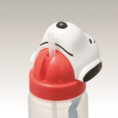 Skater Peanuts Snoopy 3D Head Bottle with Straw 350ml