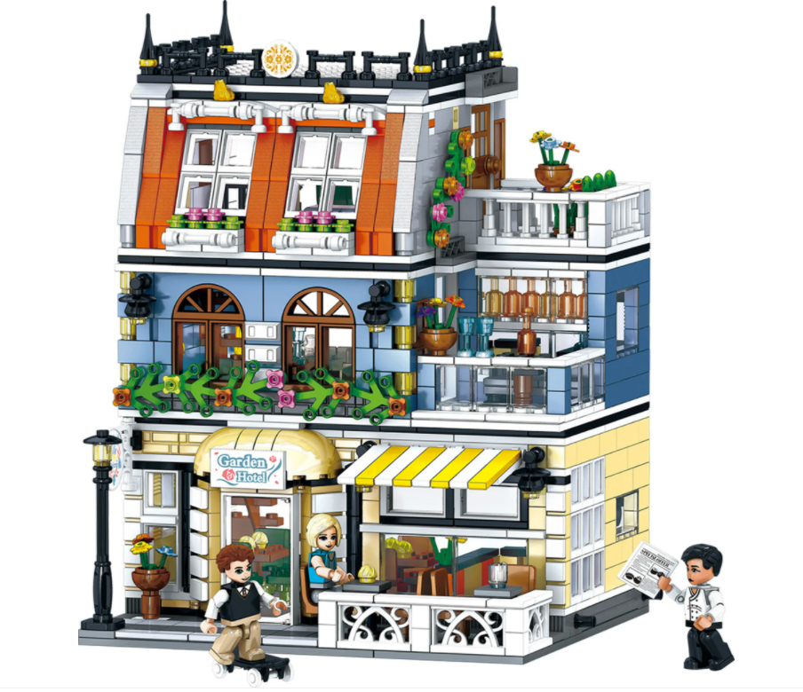 Street View Series Garden Hotel Building Blocks Toy QL0940