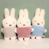 Miffy Fluffy Plush Doll with Red, Blue and Grey