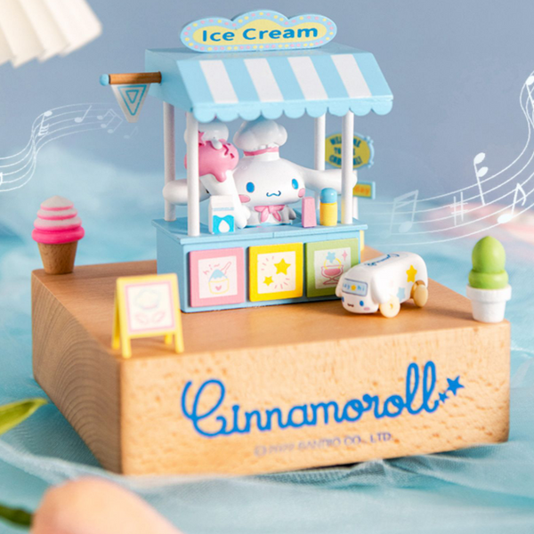 Twinkle Glory Premium Wooden Music Box Cinnamoroll Ice Cream Shop