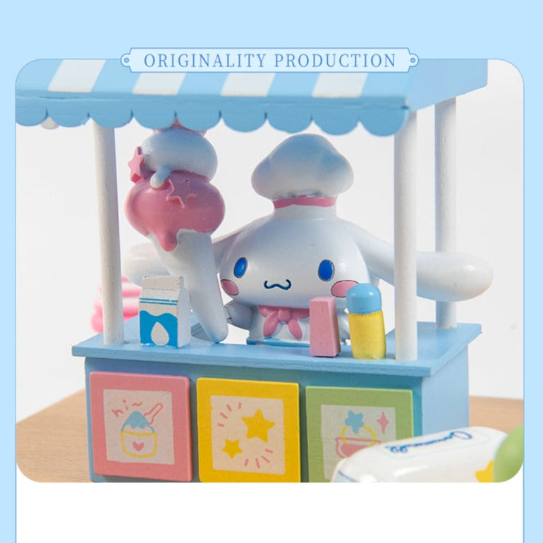 Twinkle Glory Premium Wooden Music Box Cinnamoroll Ice Cream Shop