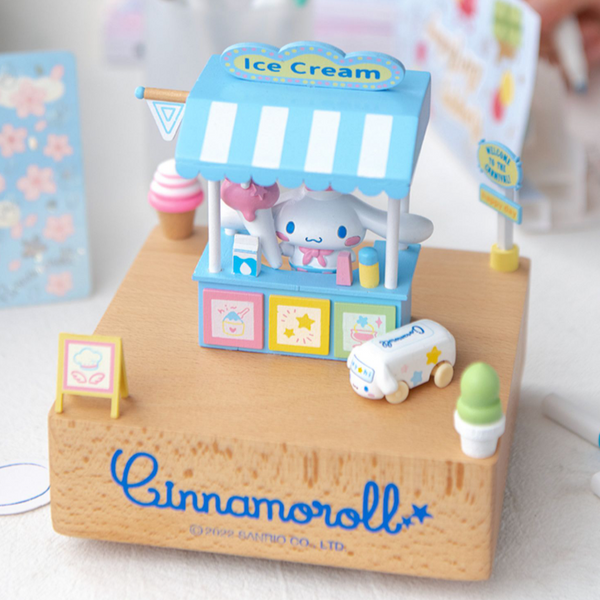 Twinkle Glory Premium Wooden Music Box Cinnamoroll Ice Cream Shop