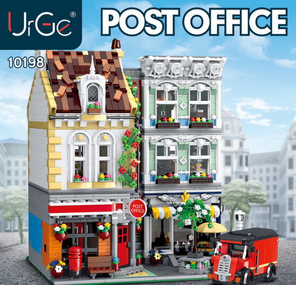 URGE Street View Series Post Office Building Block Toy - 10198