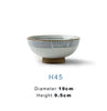 H45 THREE-POINT Ceramic Japanese Hand-Painted Bowl, 19.0 x 9.5 cm