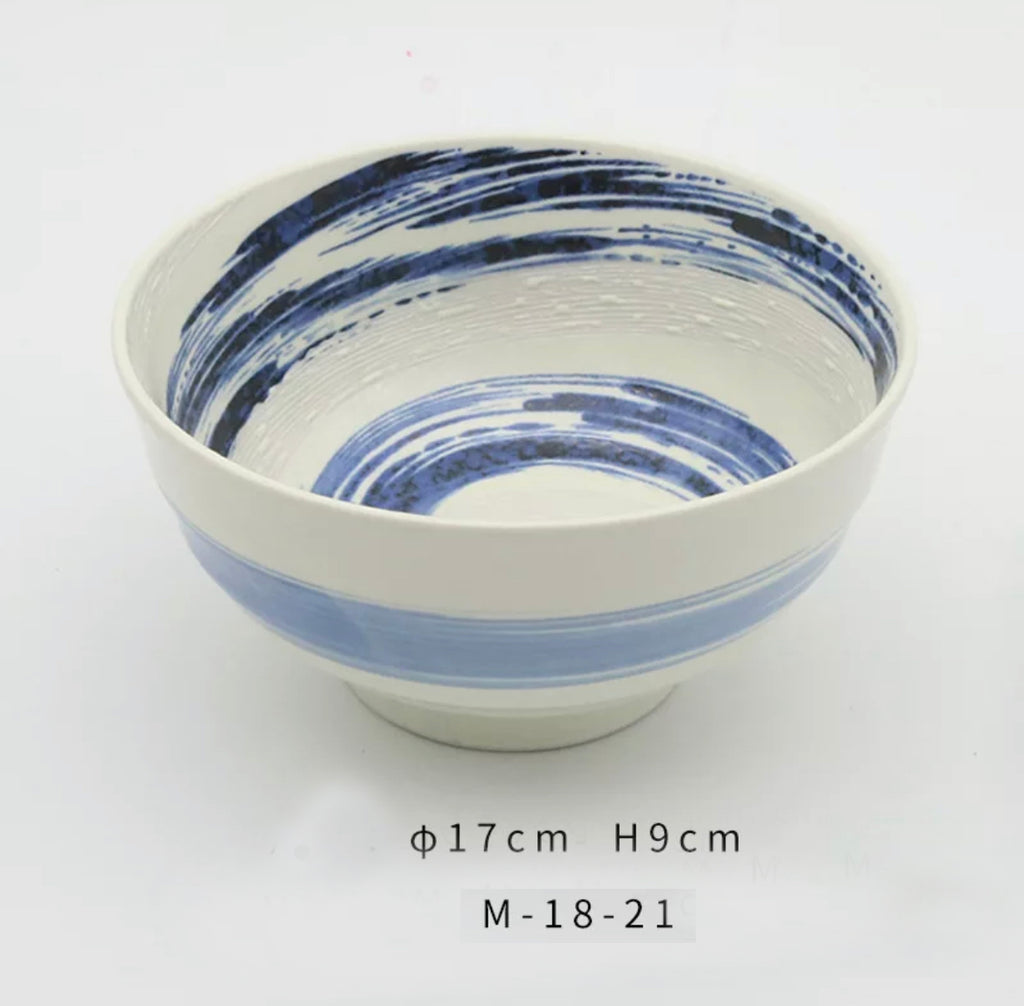 M-18-21, Japanese Porcelain Serving Bowl, 17 x 9.0 cm