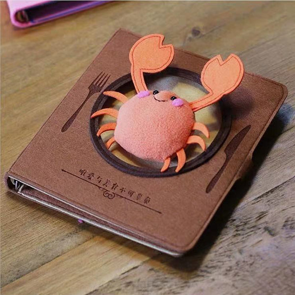 Crab Cartoon 3D Diary Notebook