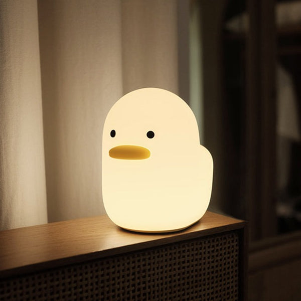 Cute Duck Shape Silicone Night Light Lamp