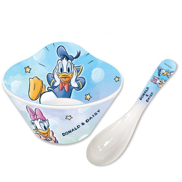 Disney Donald & Daisy Melamine Bowl with Spoon Set