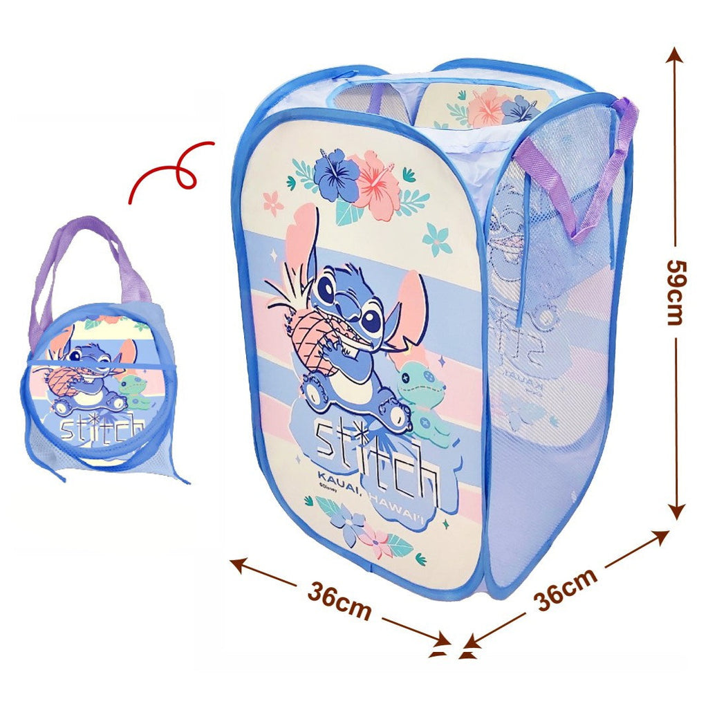 Disney Stitch Folding Laundry Basket