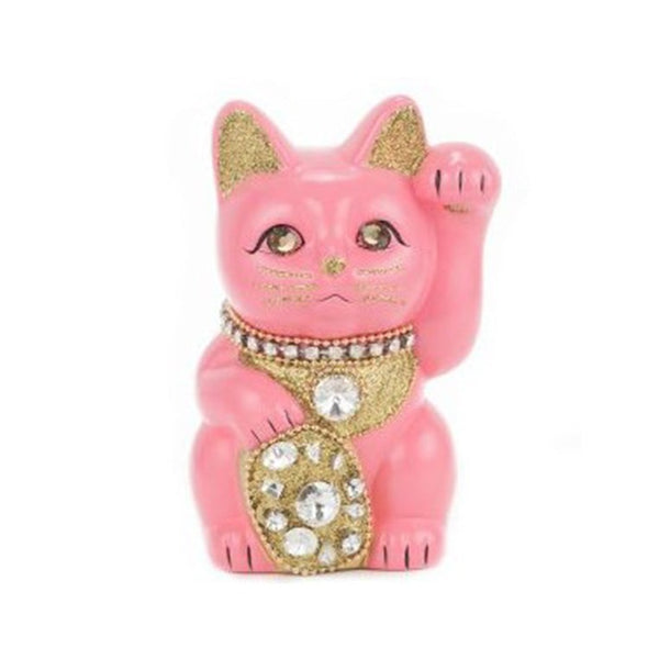 Goenneko Japanese Pink Crystals Lucky Cat