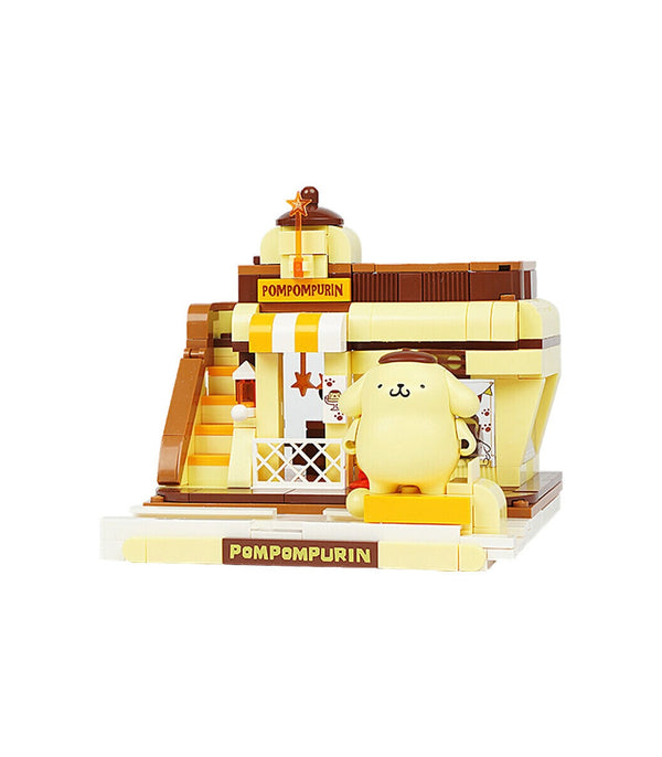 Keeppley Sanrio Pompompurin Shining Pudding Shop Building Blocks Toy Set Built Front