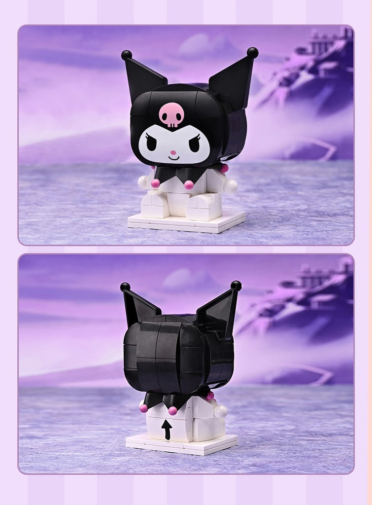 Keeppley Sanrio Kuromi Blocks Toy Set Built Front and Back