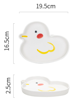 Modern Cartoon Animal Style Food Plate - duck size