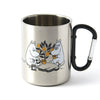 Moomin Character Stainless Steel Double Structure Mug with carbiner - Moomin and Snork