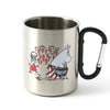 Moomin Character Stainless Steel Double Structure Mug with carbiner - Picking Cherry