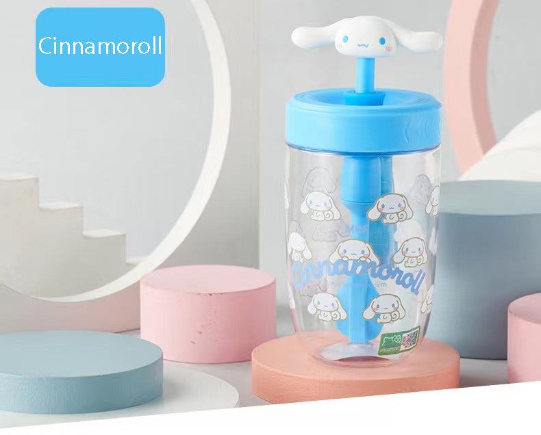 Sanrio Characters Bottle With Straw - Cinnamoroll