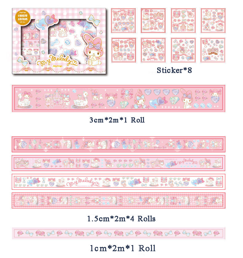 Sanrio Characters Sticker Tape Gift Box