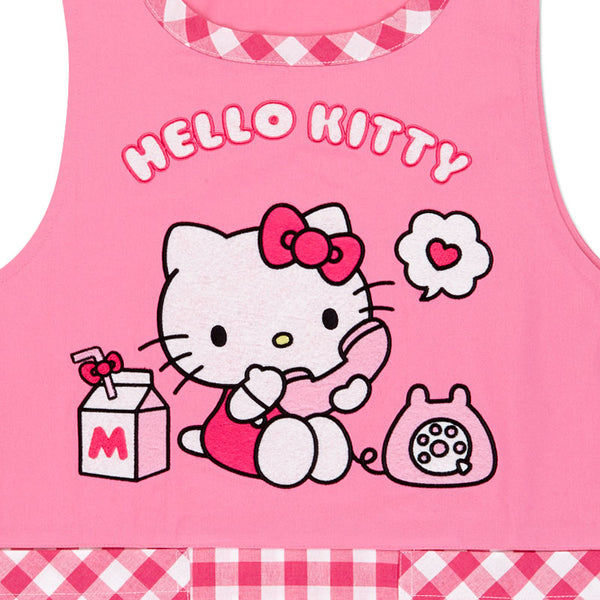 Sanrio Hello Kitty Kitchen Apron Pink Plaid