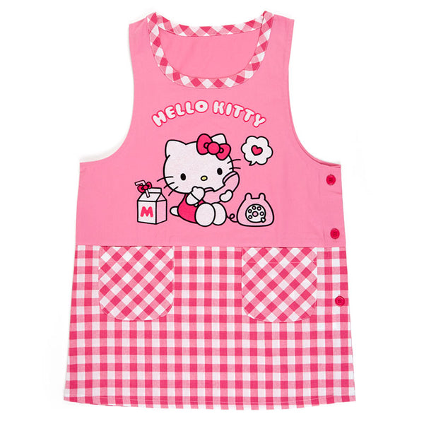 Sanrio Hello Kitty Kitchen Apron Pink Plaid